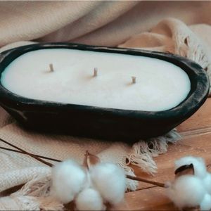 Mango & Coconut Milk Scented Oval Bread Bowl Candle